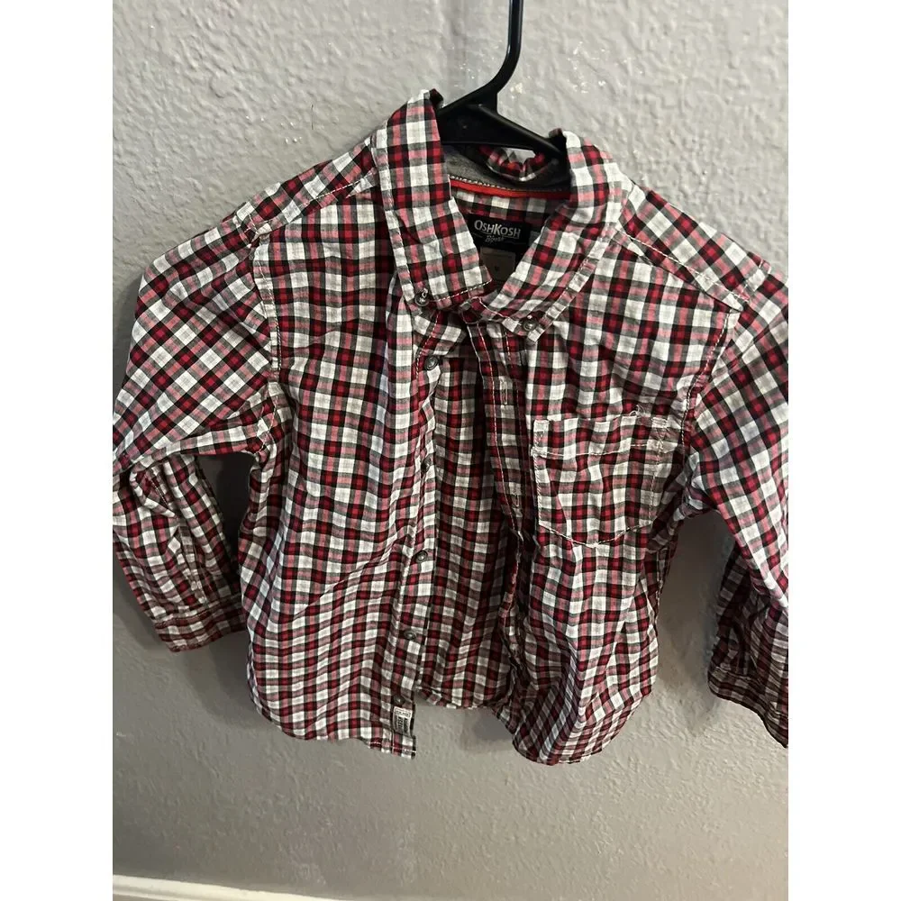 Boys Oshkosh b gosh long‎ sleeve button up shirt size 8